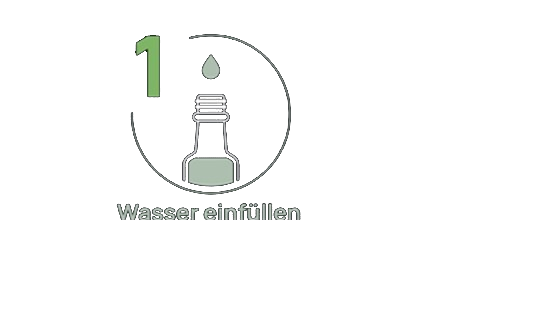 Schritt 1: Wasser einfüllen